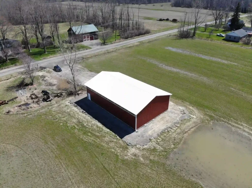Agricultural pole barn by Stately Builders in Clarence Center, NY.
