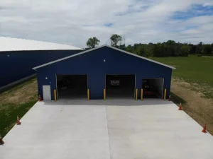 DJI_0138 Commercial post frame warehouse by Stately Builders in Lancaster, NY.