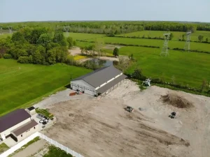 Extra large pole barn garage by Stately Builders in Lockport, NY.