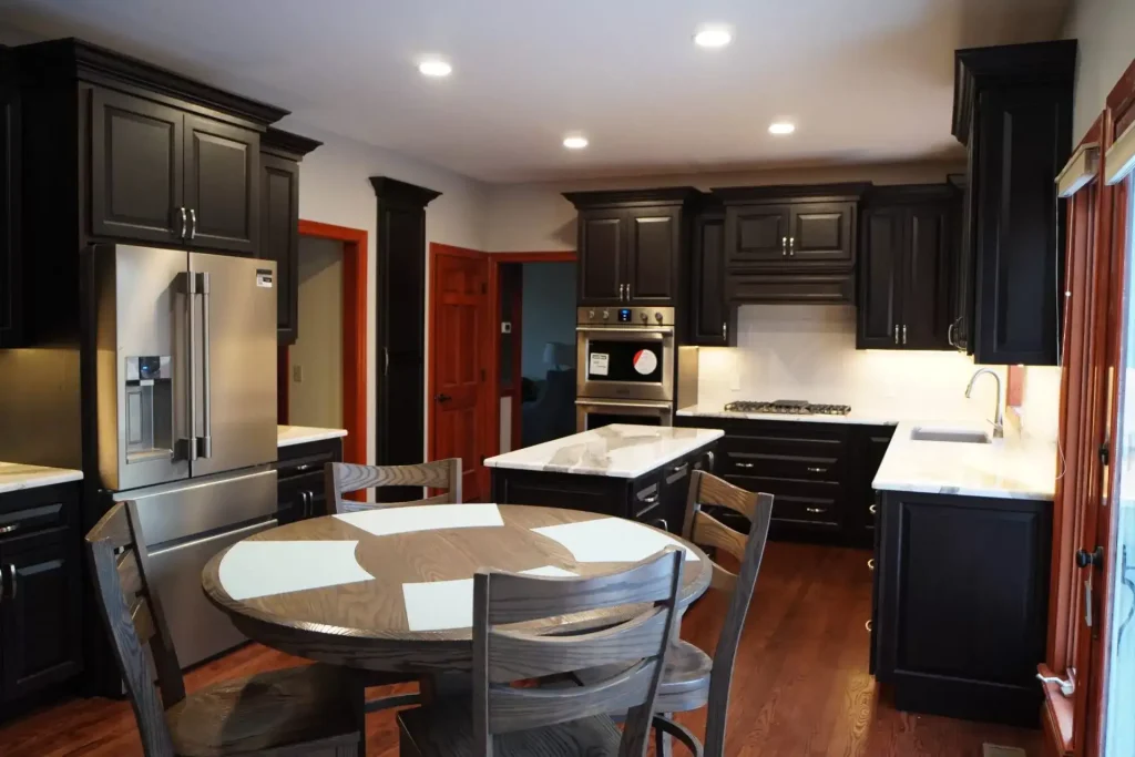Modern kitchen remodel by Stately Kitchen and Bath in Clarence, NY.