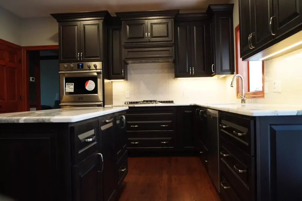 Modern kitchen remodel by Stately Kitchen and Bath in Clarence, NY.