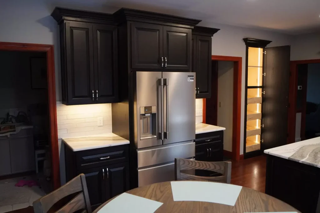 Modern kitchen remodel by Stately Kitchen and Bath in Clarence, NY.