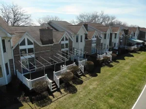 Deck replacements by Stately Builders for River Edge, HOA in Tonawanda, NY.