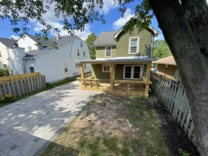 Covered deck by Stately General Contracting in Buffalo, NY.