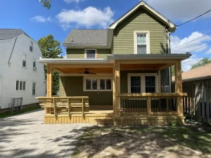 Covered deck by Stately General Contracting in Buffalo, NY.