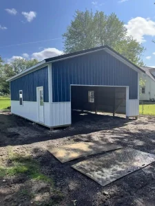 Blue_Pole_Barn_Garage_by_Stately_Post_Frame_in_Elma_NY-2