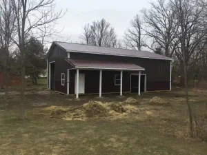 Equipment storage pole barn by Stately Post Frame in Clarence Center, NY.