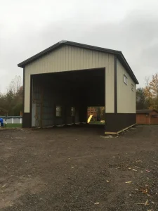Pole barn garage for RV storage by Stately Post Frame in WNY.