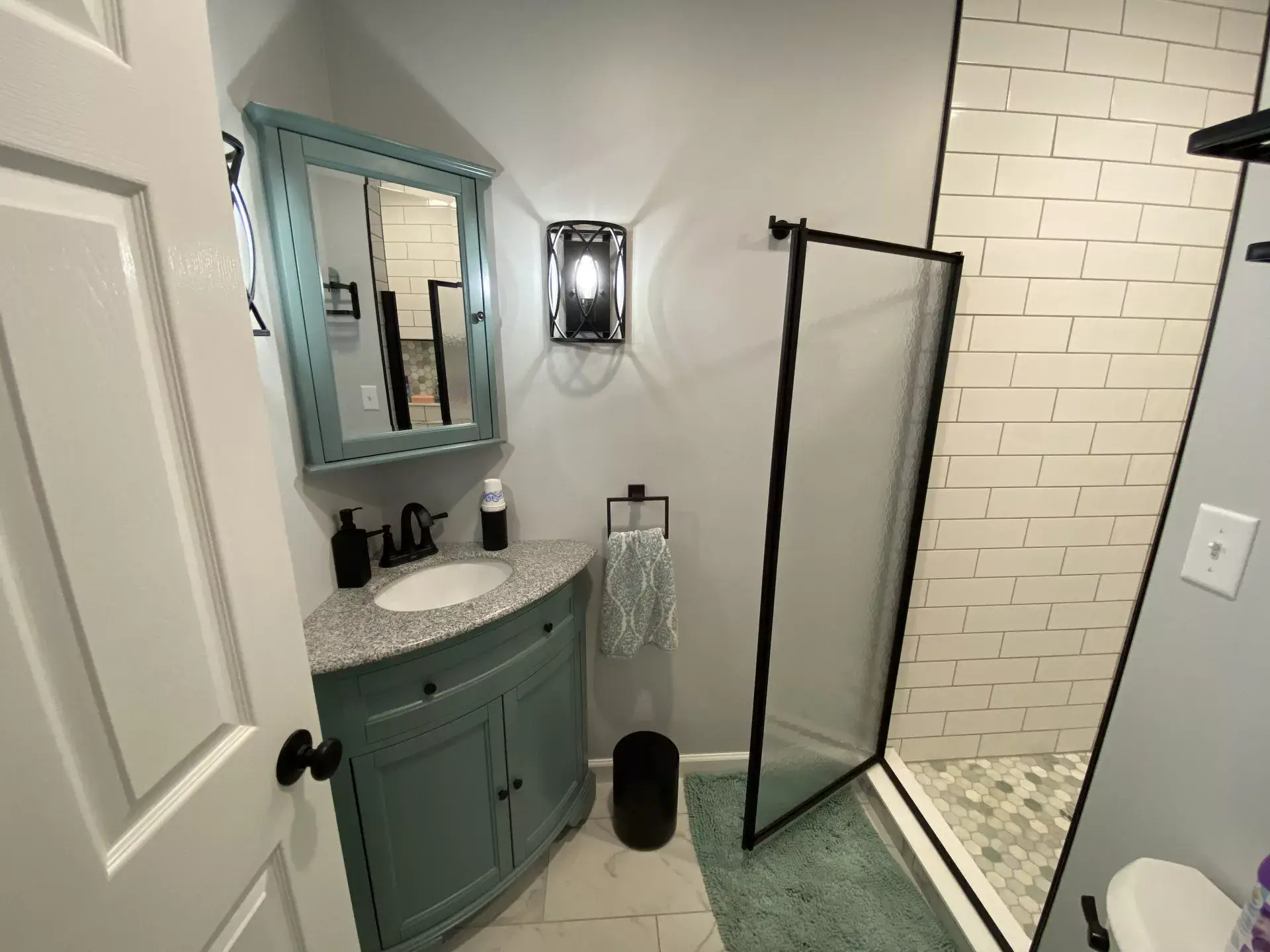 Small bathroom installation by Stately Kitchen and Bath in South Buffalo, NY.