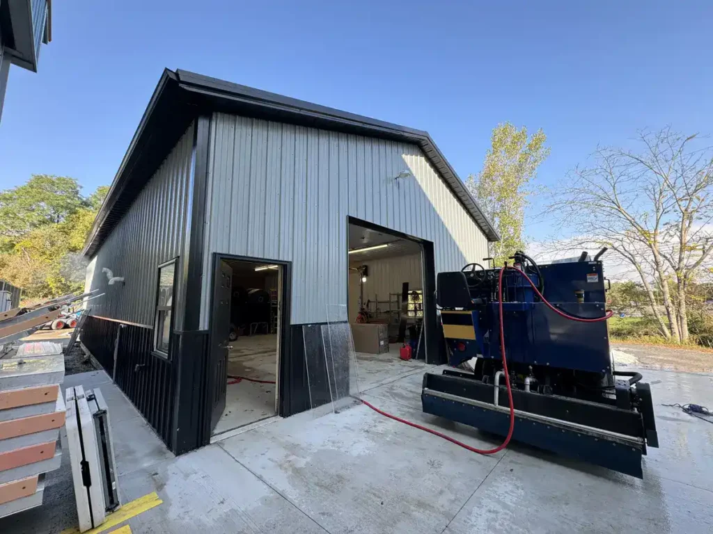 Zamboni Ice Resurfacer Maintenance Building at The Classic Rink in East Aurora, NY by Stately Pole Barns.