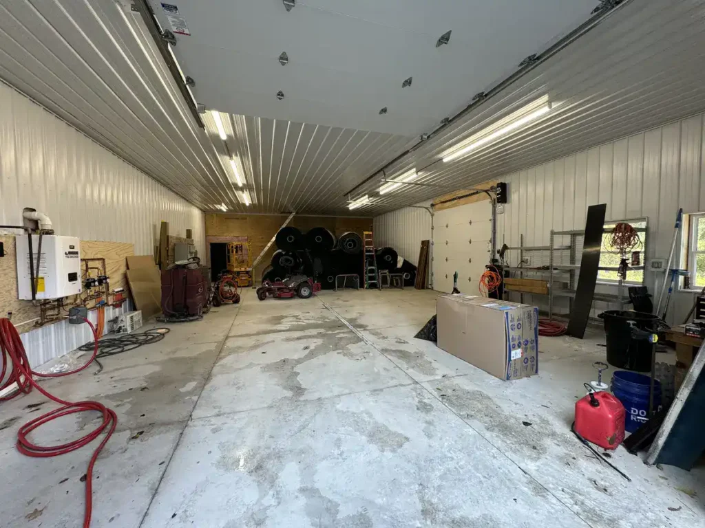 Zamboni Ice Resurfacer Maintenance Building at The Classic Rink in East Aurora, NY by Stately Pole Barns.