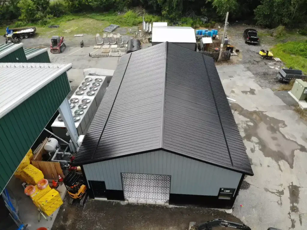 Zamboni Ice Resurfacer Maintenance Building at The Classic Rink in East Aurora, NY by Stately Pole Barns.