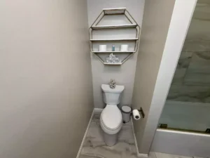 Toilet alcove.
