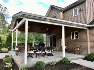 New patio cover installed at a home in Clarence, NY