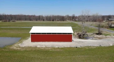 Agricultural pole barn by Stately Builders in Clarence Center, NY.