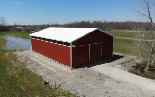 Agricultural pole barn by Stately Builders in Clarence Center, NY.