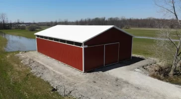 Agricultural pole barn by Stately Builders in Clarence Center, NY.