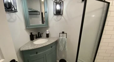 Small bathroom installation by Stately Kitchen and Bath in South Buffalo, NY.