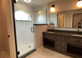 Luxury bathroom remodel by Stately Kitchen and Bath in Clarence, NY.