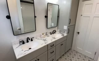 Medium-sized bathroom remodel by Stately Kitchen and Bath in North Buffalo, NY.