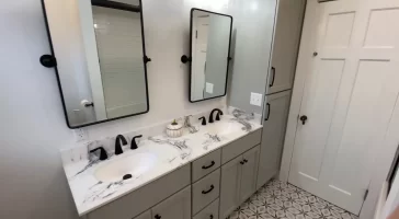 Medium-sized bathroom remodel by Stately Kitchen and Bath in North Buffalo, NY.