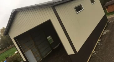 Pole barn garage for RV storage by Stately Post Frame in WNY.