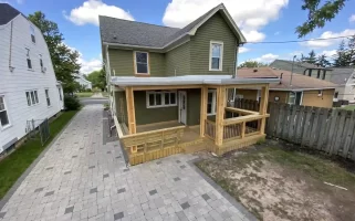Covered deck by Stately General Contracting in Buffalo, NY.