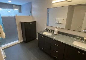 Master bathroom overview. Master bathroom remodel in Clarence, NY by Stately Kitchen and Bath.