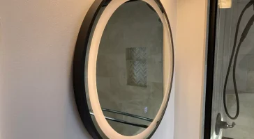 Small bathroom remodel by Stately Kitchen and Bath in Williamsville, NY.