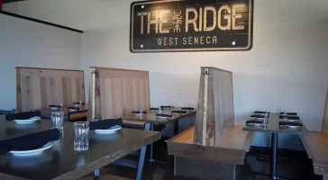 Custom carpentry for The Ridge brewery in West Seneca, NY by Stately Builders.